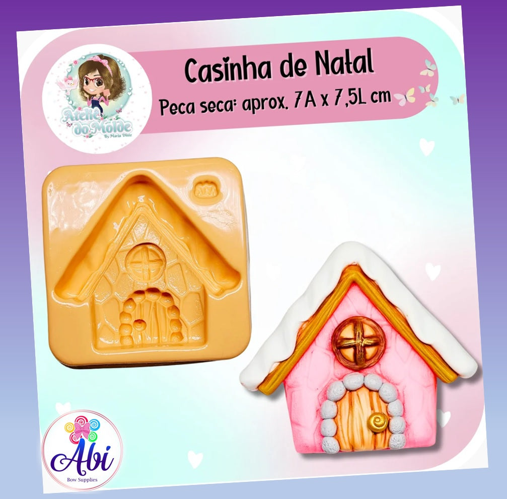 Molde de Silicon Casinha de Natal AdM