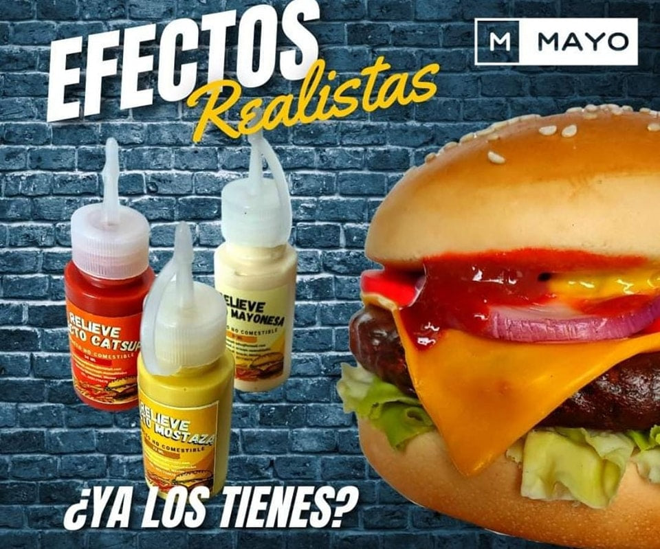 Relieve Efecto Mayonesa, Mostaza y Catsup Mayo Manualidades