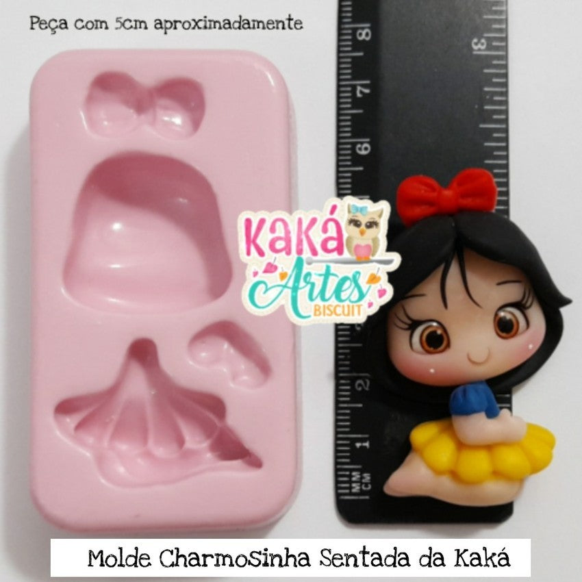 Molde de Silicon Charmosinha Sentada da Kaka