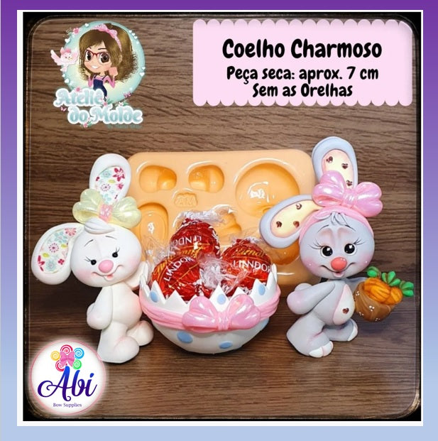 Molde de Silicon Coelho Charmoso AdM