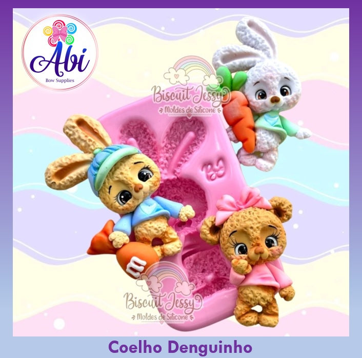 Molde de Silicon Coelho Denguinho BJ