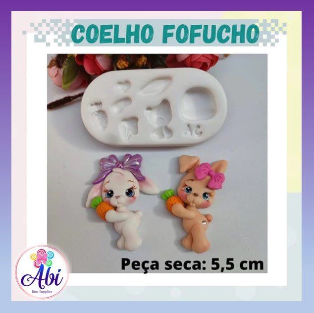 Molde de Silicon Coelho Fofucho AC