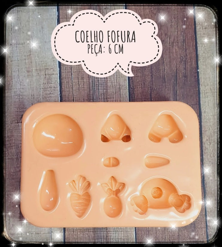 Molde de Silicon Coelho Fofura AdM