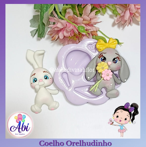 Molde de Silicon Coelho Orelhudinho DF