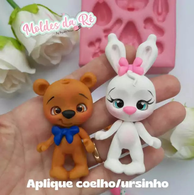Molde de Silicon Coelho Ursinho MDR