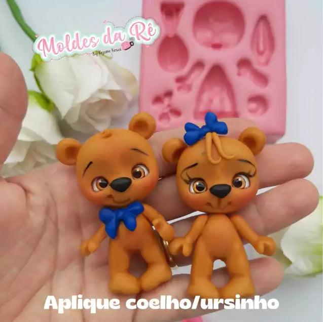 Molde de Silicon Coelho Ursinho MDR