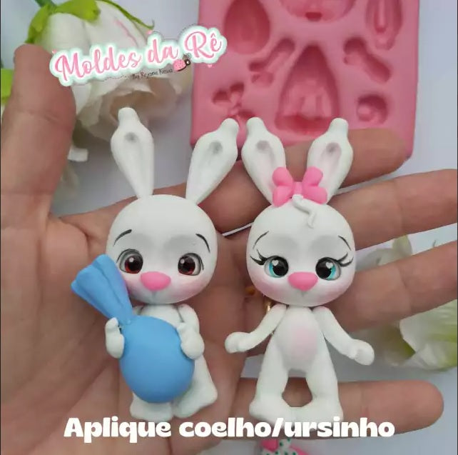 Molde de Silicon Coelho Ursinho MDR
