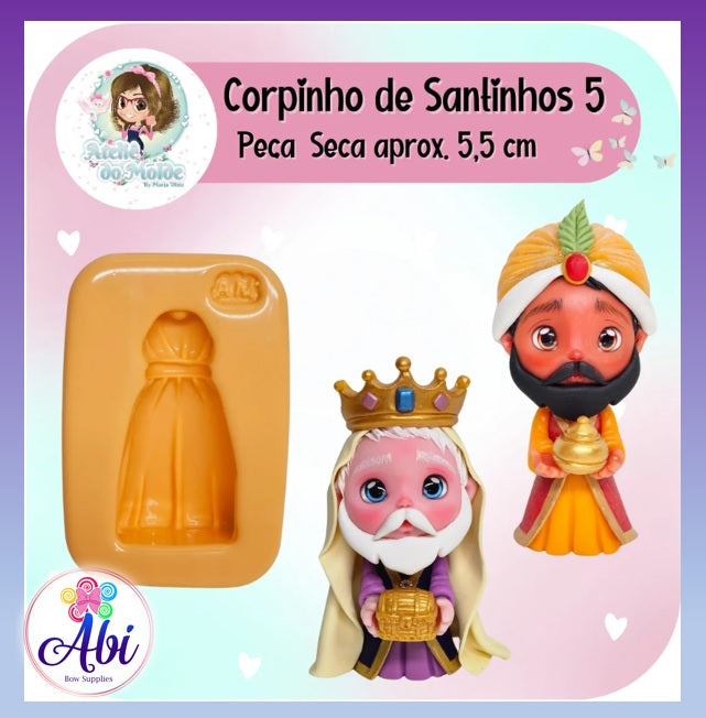 Molde de Silicon Corpinho para Santinhos 5 AdM