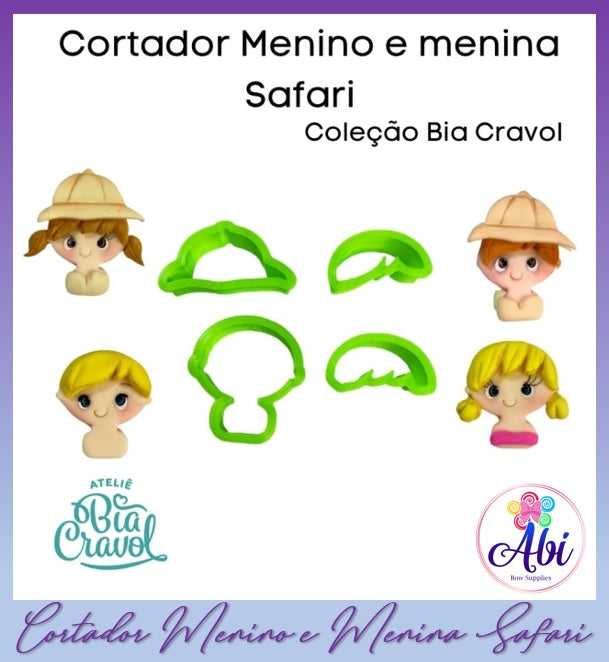 Cortador Menino e Menina Safari BC