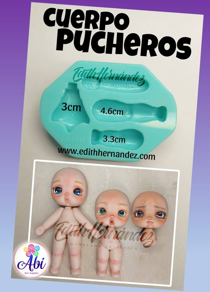 Molde de Silicon Cuerpo Pucheros Edith Hernandez