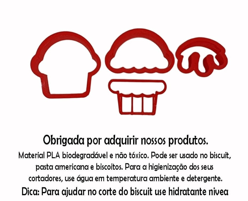 Cortador Cupcake 3 cm Faby Rodrigues