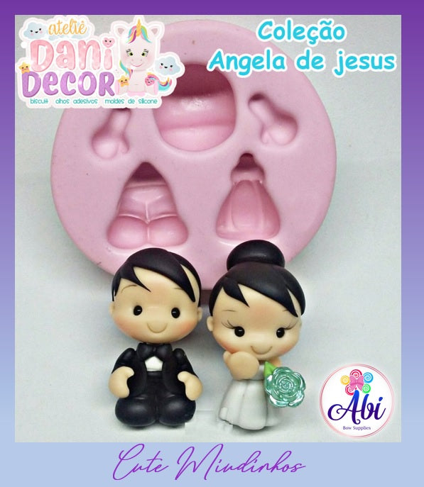 Molde de Silicon Cute Miudinhos / Niños lindos ADD