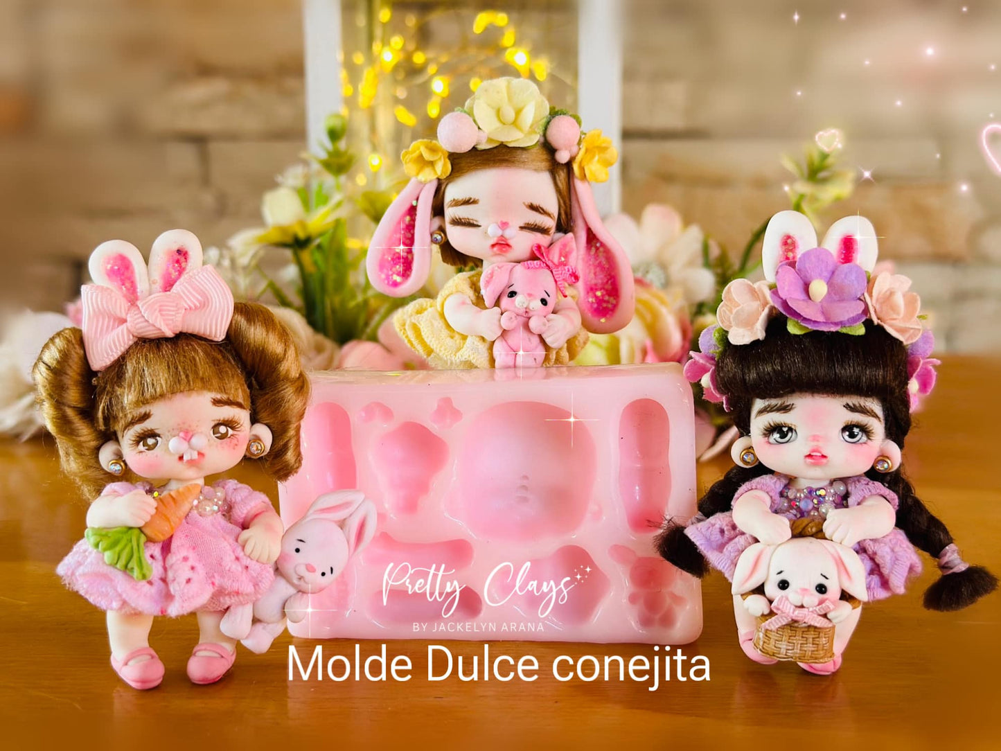 Molde de Silicon Dulce Conejita Pretty Clays