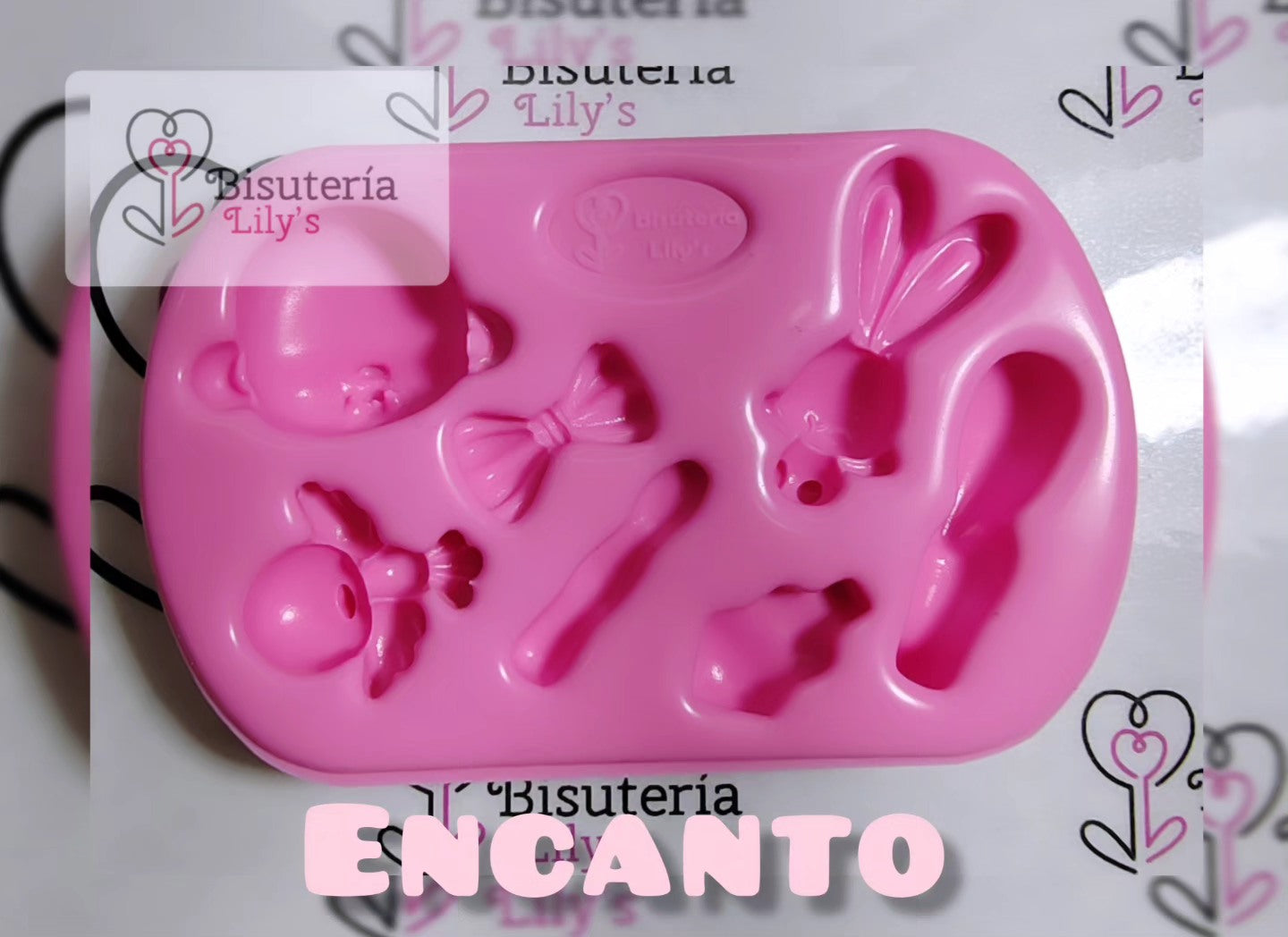 Molde de Silicon Encanto. Coleccion Ternuritas Bisuteria Lily's