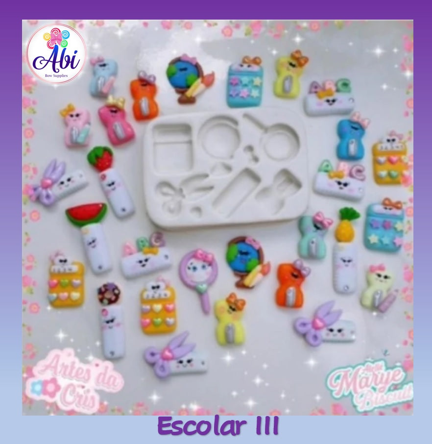 Molde de Silicon Escolar III Artes da Cris