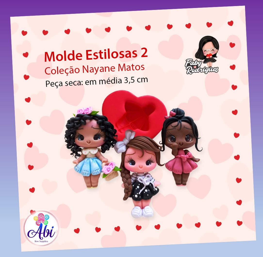 Molde de Silicon Estilosas 2. Faby Rodrigues