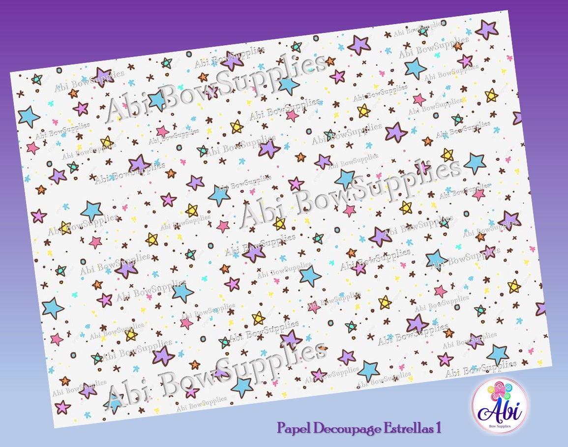 Papel Decoupage Estrellas 1