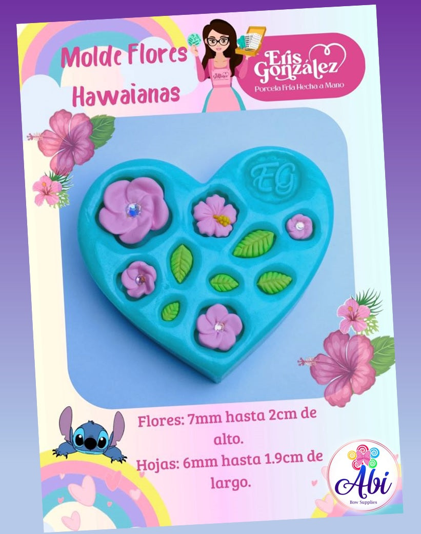 Molde de Silicon Flores Hawaianas Eris Gonzalez