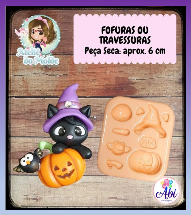 Molde de Silicon Fofuras ou Travessuras AdM