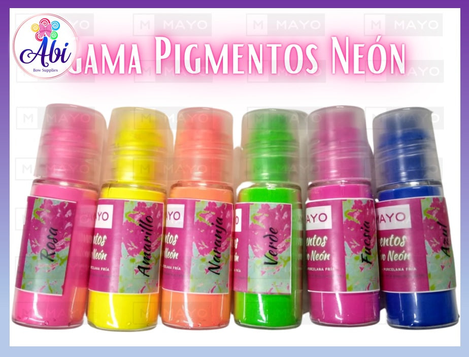 Gama de Pigmentos en Polvo Neon Mayo
