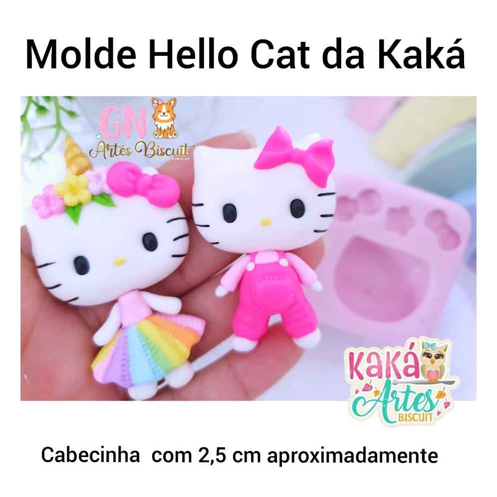 Molde de Silicon Hello Cat da Kaká