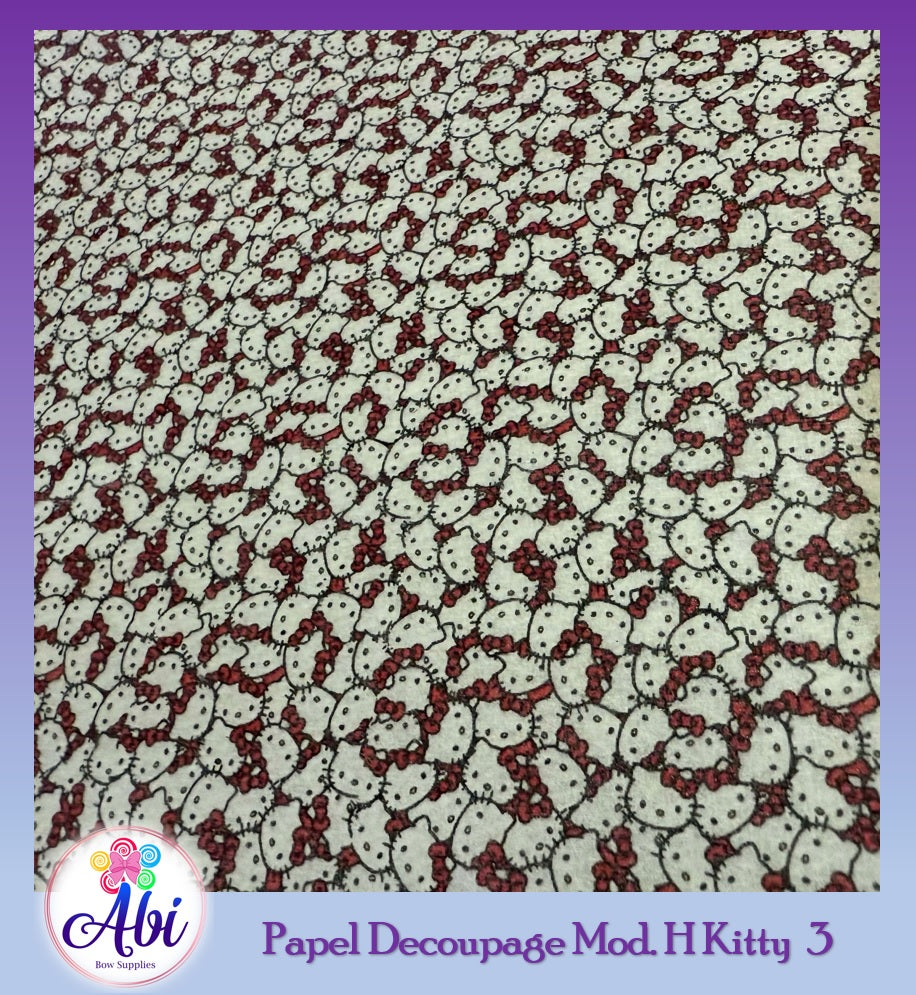 Papel Decoupage Mod H. Kitty 3