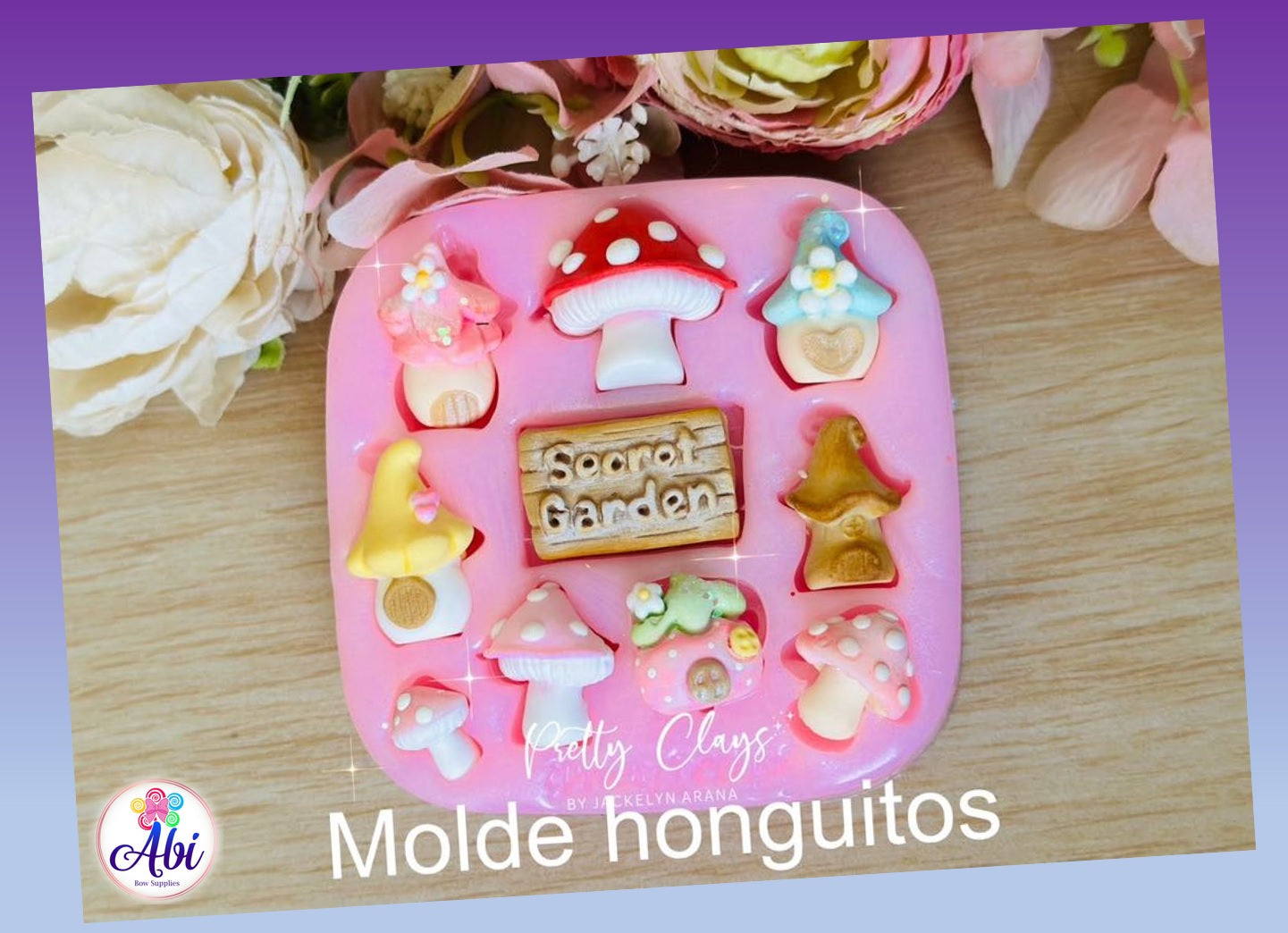 Molde de Silicon Honguitos Pretty Clays