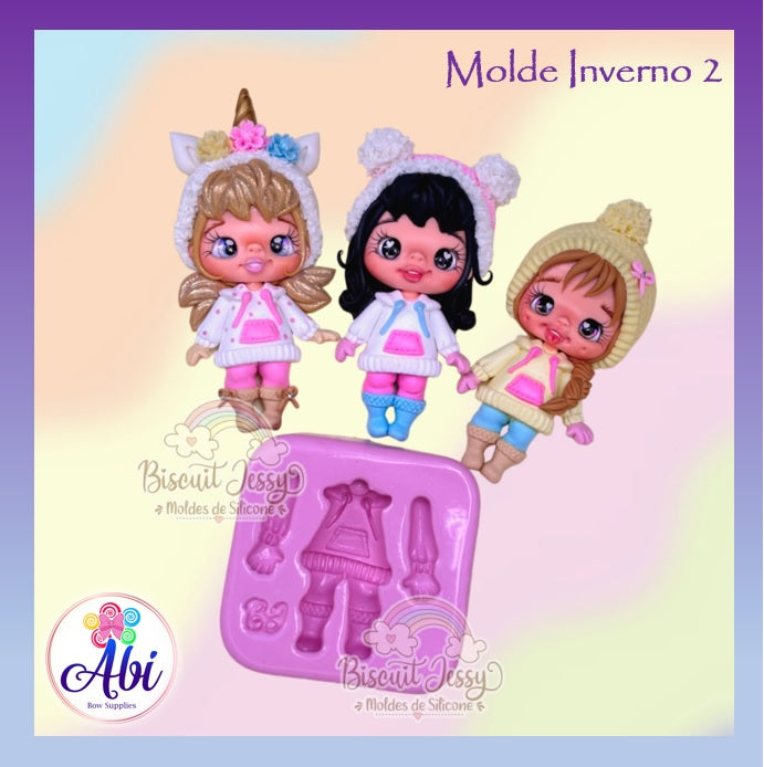 Molde de Silicon Inverno 2 Biscuit Jessy