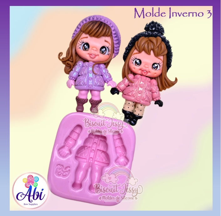 Molde de Silicon Inverno 3 Biscuit Jessy