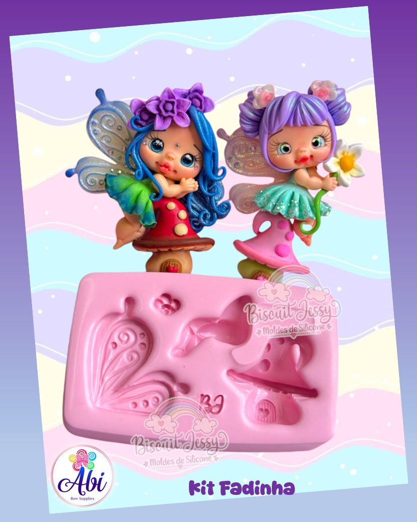 Molde de Silicon Kit Fadinha Biscuit Jessy