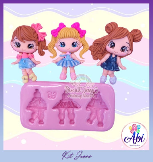 Molde de Silicon Kit Jeans Biscuit Jessy