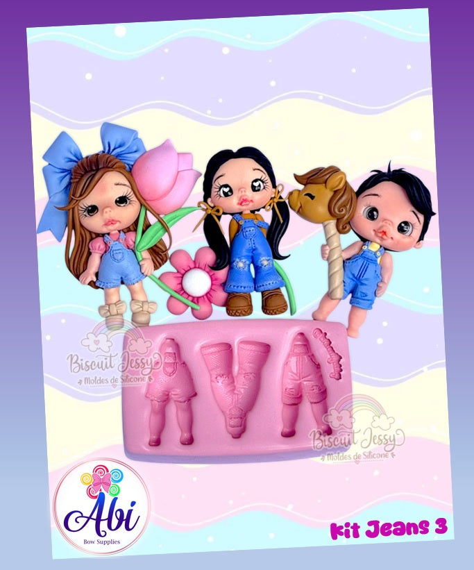 Molde de Silicon Kit Jeans 3. Biscuit Jessy