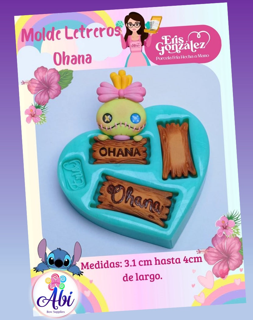 Molde de Silicon Letreros Ohana Eris Gonzalez
