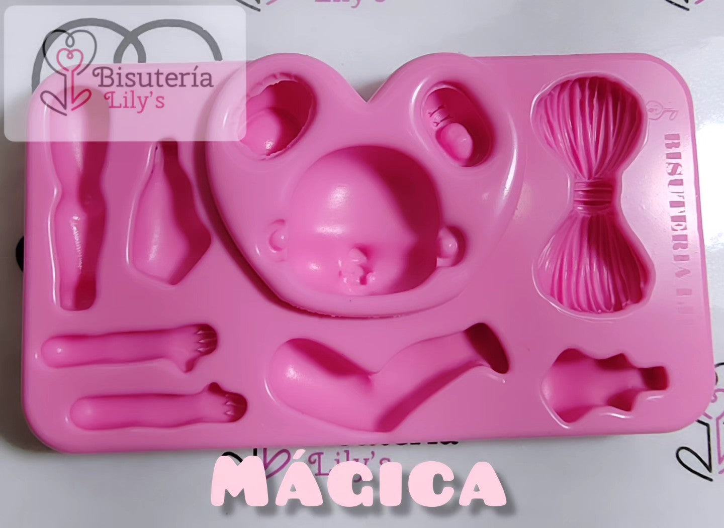 Molde de Silicon Magica. Coleccion Ternuritas Bisuteria Lily's