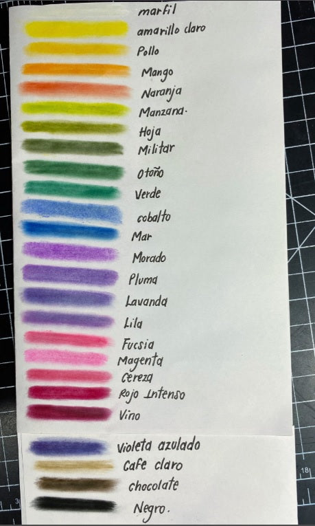 Gama de Matizadores en Polvo 29 Colores MB