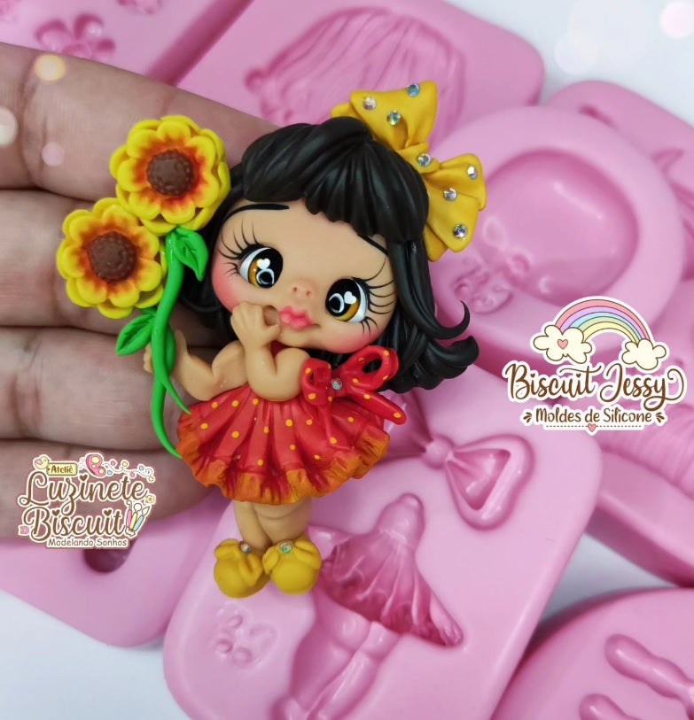 Molde de Silicon Menina Doll 2 BJ