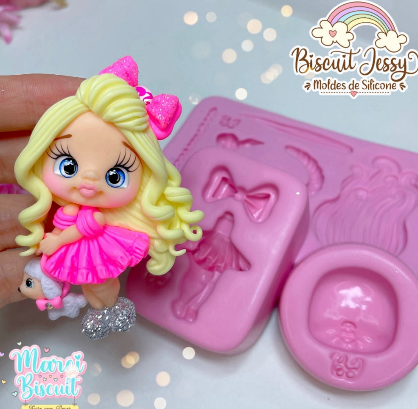 Molde de Silicon Menina Doll 2 BJ