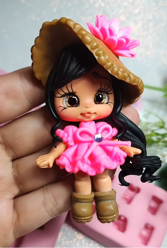 Molde de Silicon Menina Doll 3 Biscuit Jessy