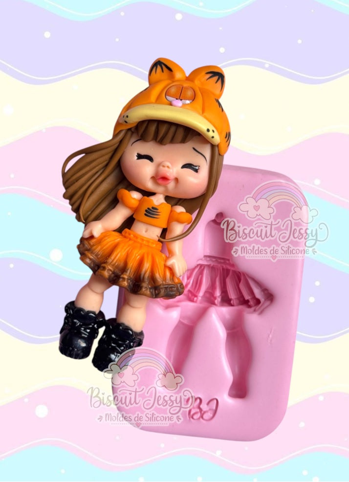 Molde de Silicon Menina Doll 4 Biscuit Jessy