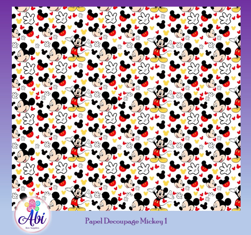 Papel Decoupage Mod. Mickey 1