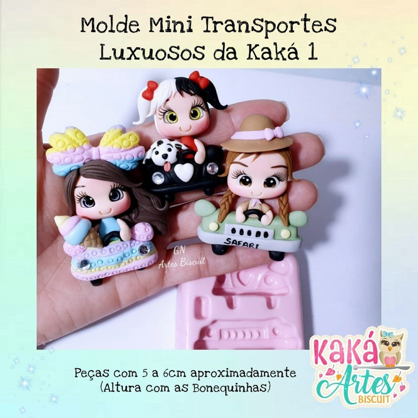 Molde de Silicon Mini Transportes Luxuosos da Kaka