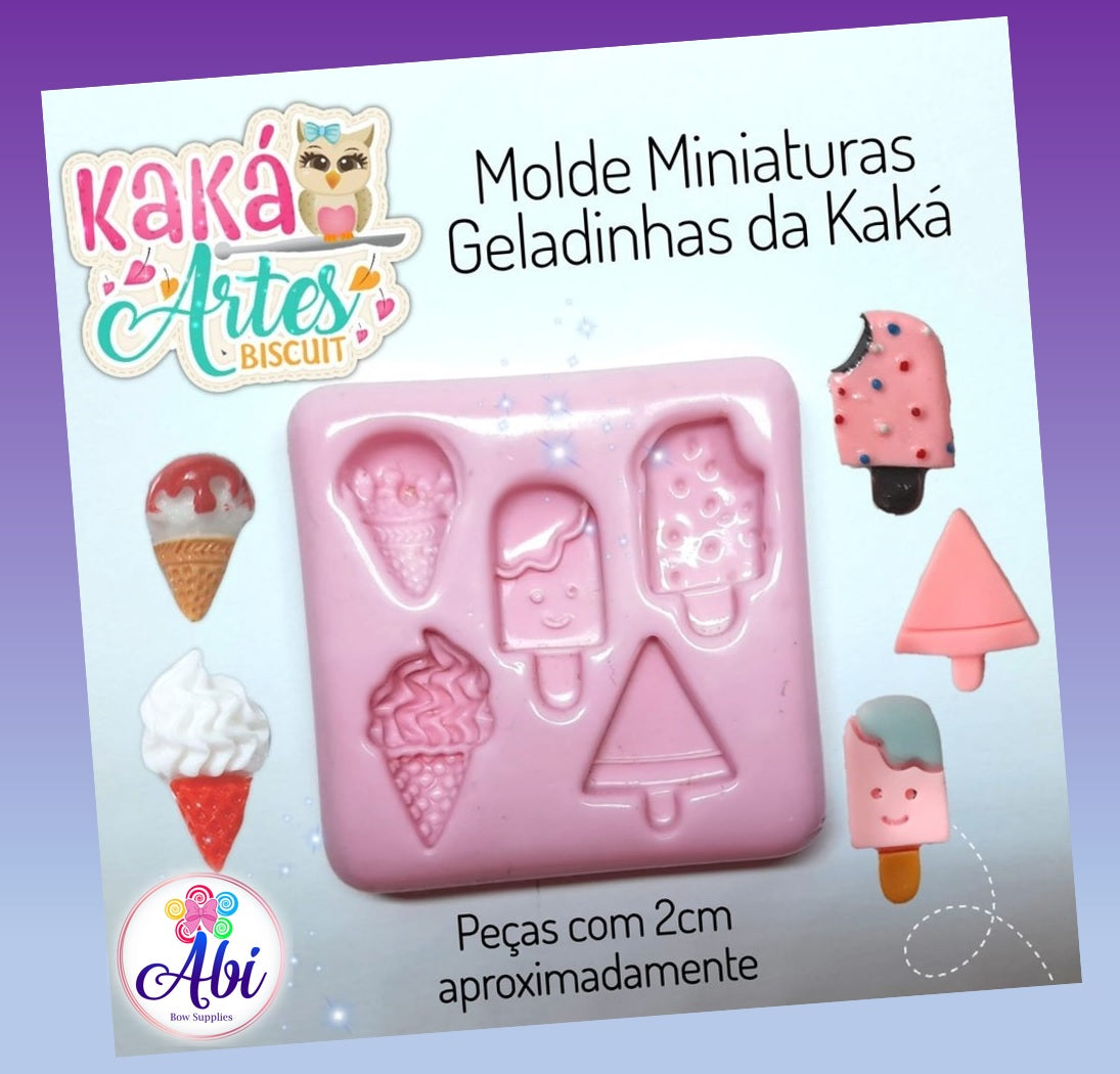 Molde de Silicon Miniaturas Geladinhas da Kaka.