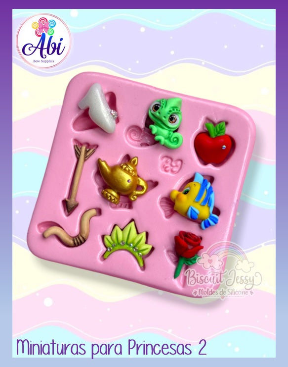 Molde de Silicon Miniaturas para Princesas 2 Biscuit Jessy