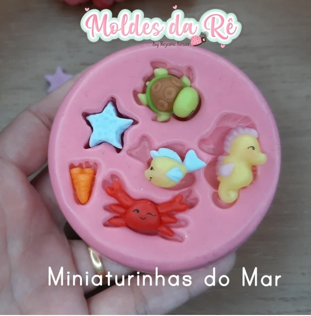 Molde de Silicon Miniaturinhas do Mar