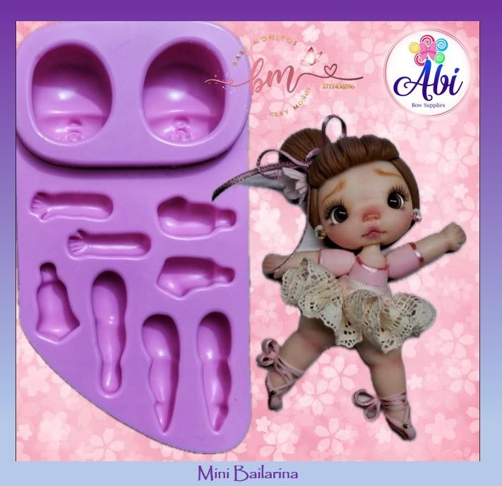Molde de Silicon Mini Bailarina Sara Rito