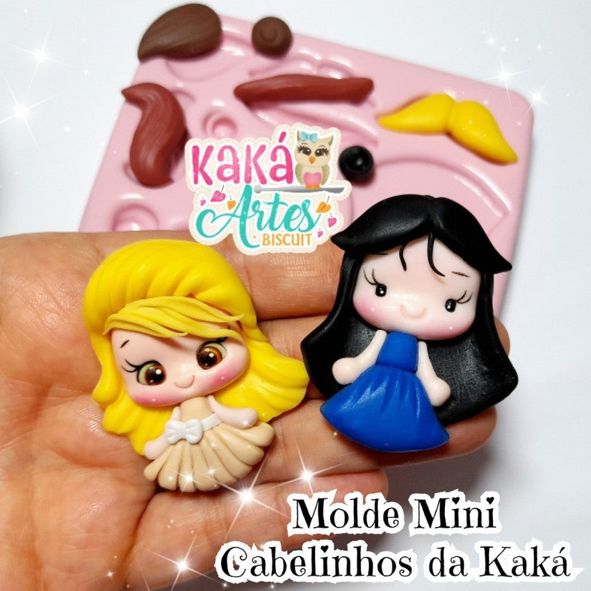 Molde de Silicon Mini Cabelinhos da Kaka