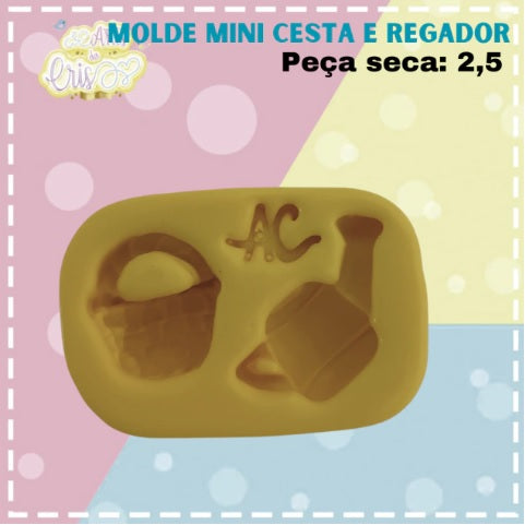 Molde de Silicon Mini Cesta e Regador AC