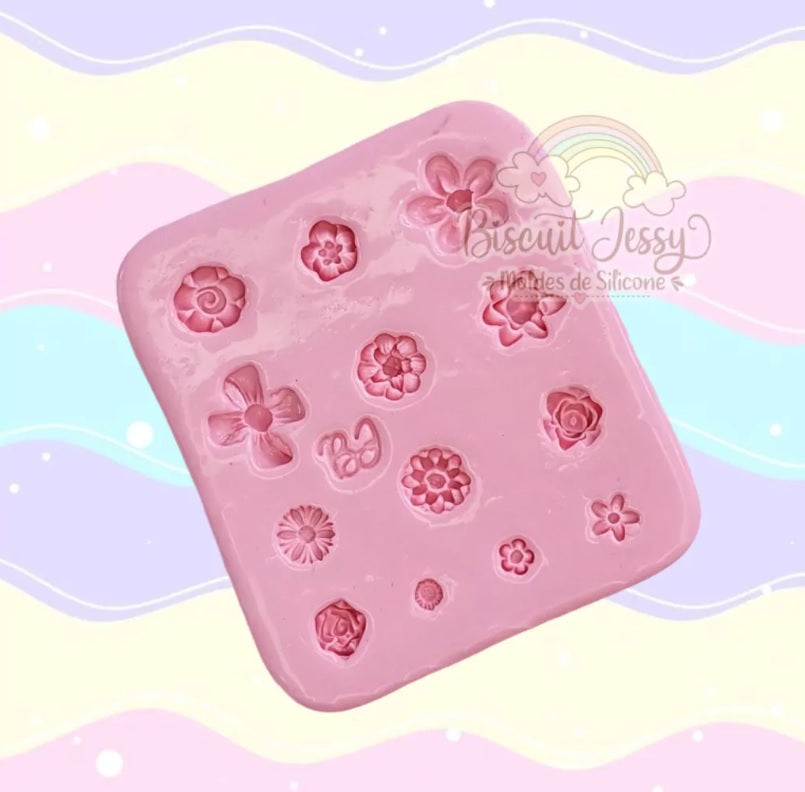 Molde de Silicon Mini Florzinhas BJ