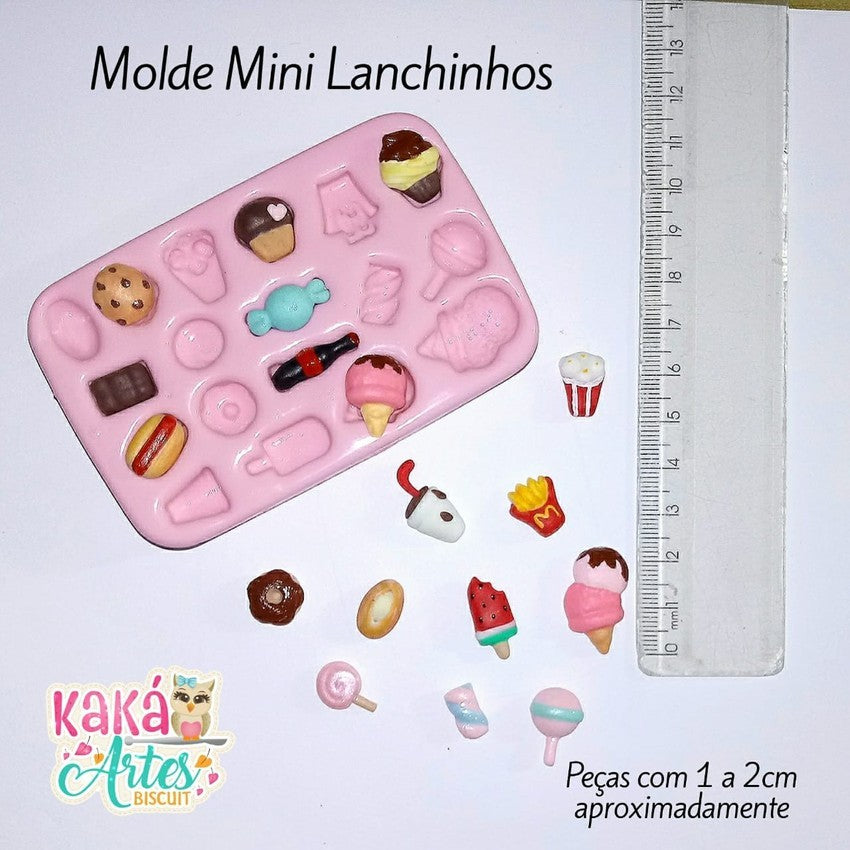 Molde de Silicon Mini Lanchinhos Kaka Artes