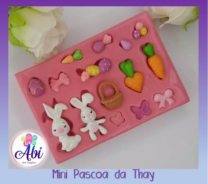Molde de Silicon Mini Pascoa da Thay MDR